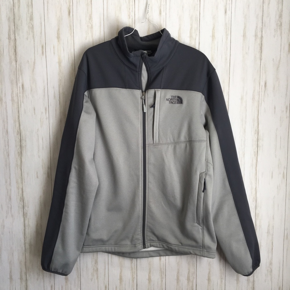 north face Mens Gray Zip Front Lightweight Jacket